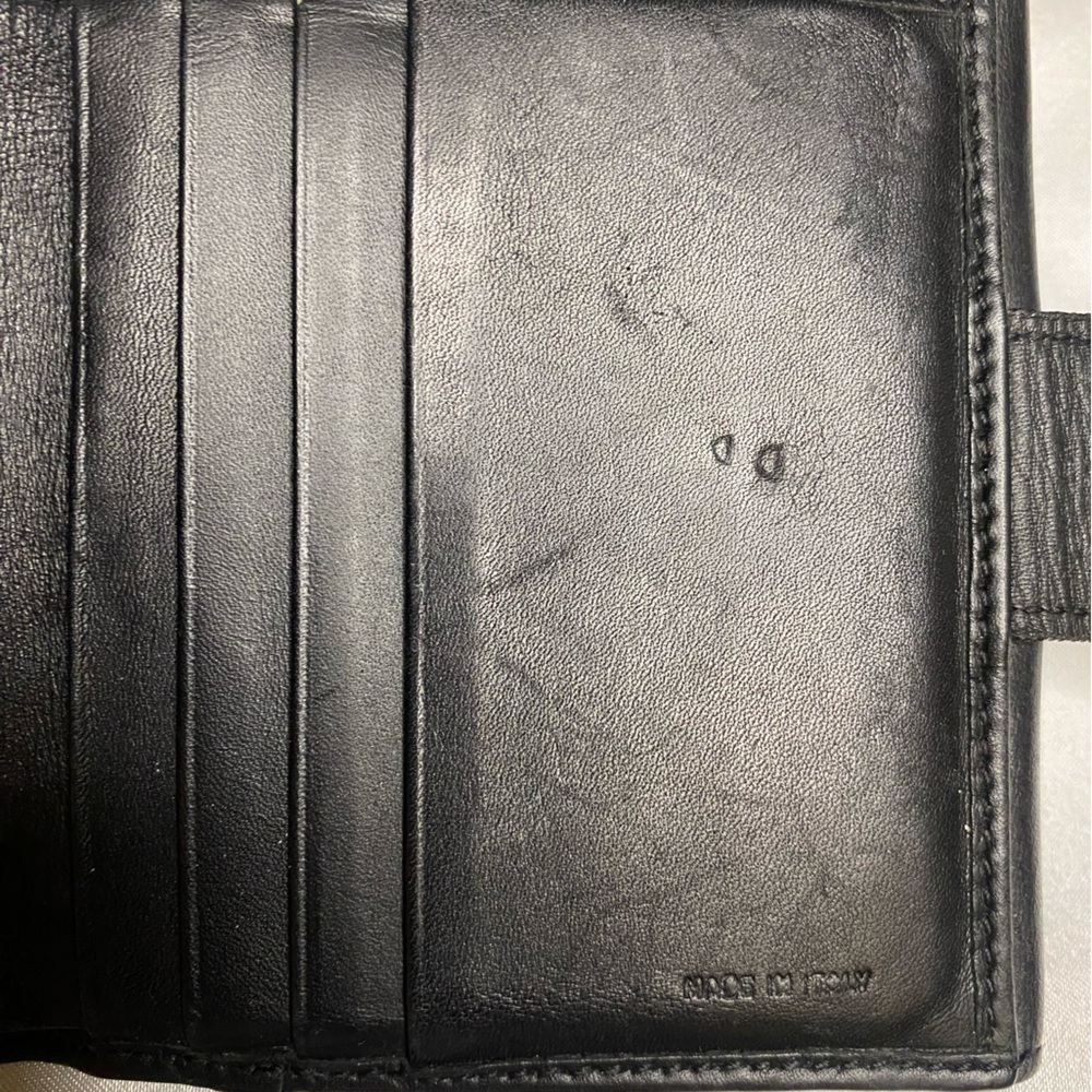 Pre-owned Vintage Fendi Zucchino FF Logo Compact Wallet Black - Picture 11 of 14